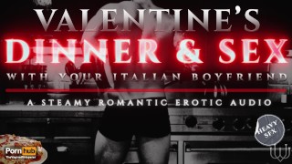 Valentine's Meal: Italian Boyfriend Cooks You Dinner & Passionately Fucks You In The Kitchen [Audio]