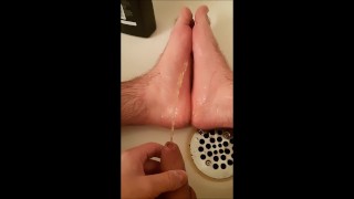 washing my feet with piss