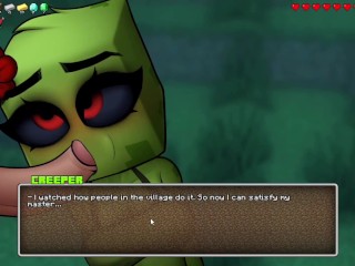 Hornycraft Shy Creeper Suck the CUM Out of STEVE Game Gallery