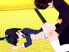 Hentai Aoi Kazanaki, an expert in sex, rides Tanjiro's cock and ends up covered in cum Demon Slayer