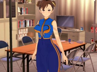 Anime Hentai Chun Li Big Ass Riding Cock in Reverse Cowgirl until he Cums Street Fighters 3D