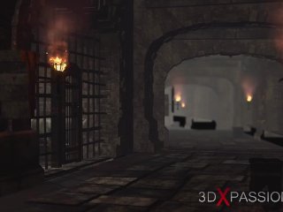 A beautiful princess gets fucked by a dwarf knight in the dungeon