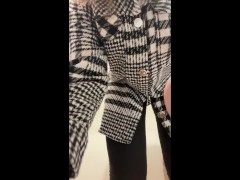 Dressing off and masturbating in crowdy clothes store! - Screenshot 2 of 16 - Outside