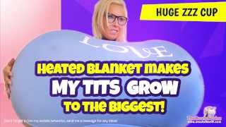 Heated Blanket makes my tits grow to the biggest! PREVIEW
