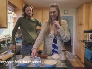Preview 1 of Lustery | Amateur Couple Fuck For National Pizza Day