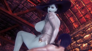 Lady Dimitrescu Cowgirl inversa | Parodia di Resident Evil Village