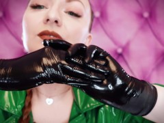 ASMR video: nitrile gloves and oil - fetish Glaminatrix  - great relax sexy sounding POV