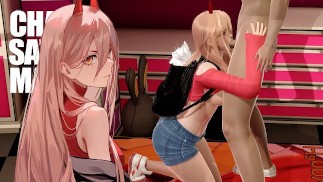 Chainsaw Man Power Handjob e Boquete, Sexo Beautiful Babe (3D Hentai)