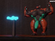Preview 3 of Synth Muscle Hyper Cock Growth Animation