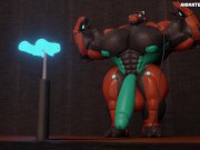 Preview 5 of Synth Muscle Hyper Cock Growth Animation