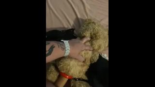 Oso de peluche travieso