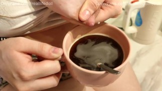 Making you some coffee with some fresh breast milk