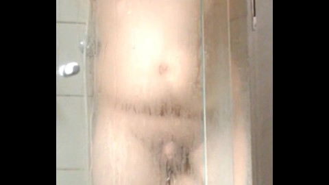 SPY A CHUBBY BOY TAKING A SHOWER