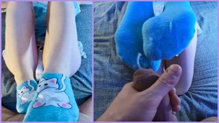 Cum On Feet In Socks After Perfect Wet Pussy Fuck Perfect Close Up Footjoob Foot Fetish