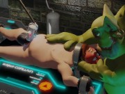 Preview 4 of Evil Orc straps cubbish human prisoner to a milking machine and edges him 5 minute loop