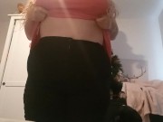 Preview 1 of British BBW stripping and spreading ass