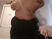 Preview 5 of British BBW stripping and spreading ass