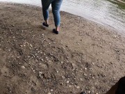 Preview 1 of Mariah's Footjob By The River