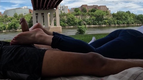 Mariah's Footjob By The River 2