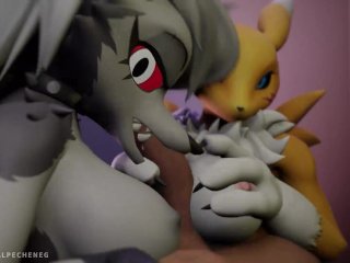 furry sex, helluva boss loona, furry hentai, blowjob