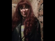 Preview 3 of Smoking redhead goth. Smokey tongue