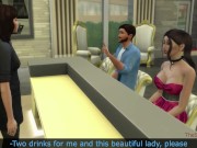 Preview 2 of The Sims 4 Sexy Busty Bar Girl Gets Caught Stealing and Hardcore Fucking