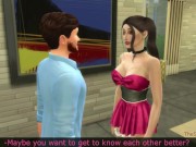 Preview 3 of The Sims 4 Sexy Busty Bar Girl Gets Caught Stealing and Hardcore Fucking