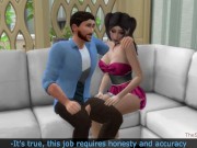 Preview 4 of The Sims 4 Sexy Busty Bar Girl Gets Caught Stealing and Hardcore Fucking