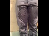 Teen SOAKS pants - I BARELY made it to the tub.