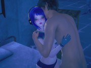 Preview 1 of Blue Haired Nympho, Sara Bhilatskova loves sex in Shoujo AI
