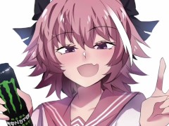 Femboy drinks Monster Energy. Yes, that's it. There's nothing sexual. (tastes yucky tho)