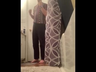 undressing for a shower