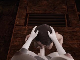 Lady Dimitrescu x Jill Valentine Blowjob