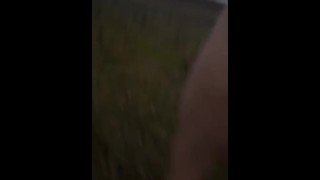 Barefoot naked walk from car and back caught at end ?