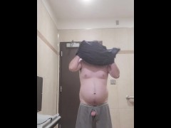 Teasing my girthy cock. Hope you enjoy.