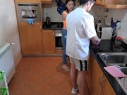 Preview 5 of Wife fucks chef in cooking class and cums multiple times