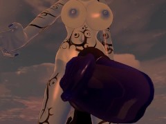 Blue horsecock swings in front of your face