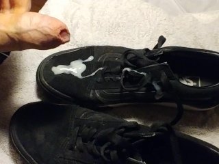 masturbate, male solo, sneaker, feet