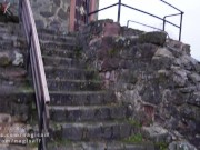 Preview 1 of Cutest Teen giving Blowjob on a Castle in PUBLIC (almost got caught!) - NagisaIf