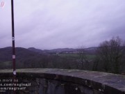 Preview 2 of Cutest Teen giving Blowjob on a Castle in PUBLIC (almost got caught!) - NagisaIf