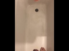 My Hard Dick Peeing in the Shower