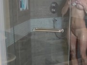 Preview 1 of I was caught masturbating in the shower so he fucked me and fills me with cum