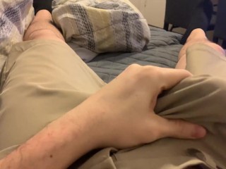 Intense Orgasm Cumming in my PANTS - Ruined Pants Huge Mess