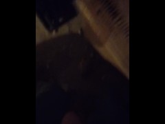 Trans guy peeing on box with stp