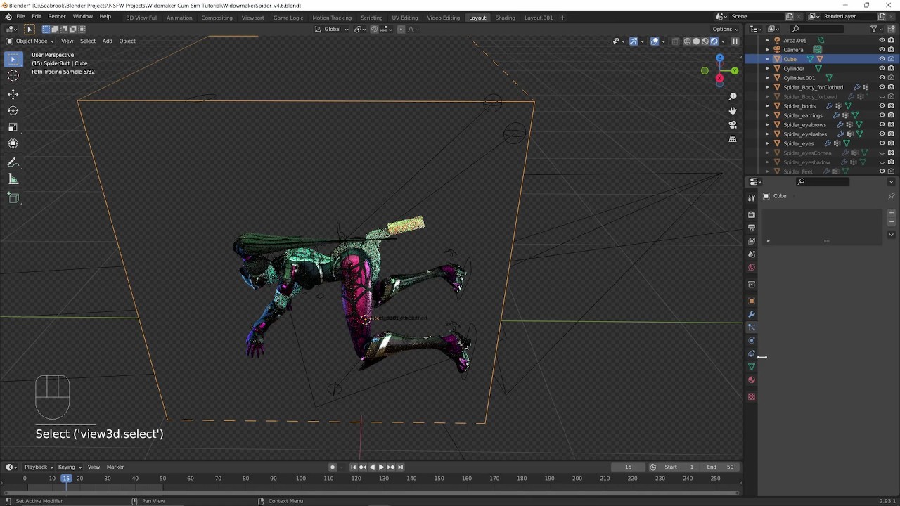 How to Animate Cum in Blender Overwatch Porn Tutorial