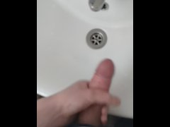Quick masturbation at bathroom