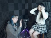 Preview 4 of ( Lesbian ASMR Porn ) 2 Girls Find a Mic and Quickly the Clothes Come Off