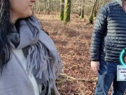 Preview 2 of Valentine's Day Pegging in the Woods Surprise Woodland Public Femdom FLR Bondage BDSM FULL VIDEO