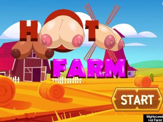 cartoon, farm girl, game, handjob