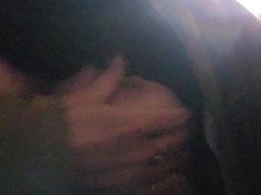 Pinching my cold hard nips